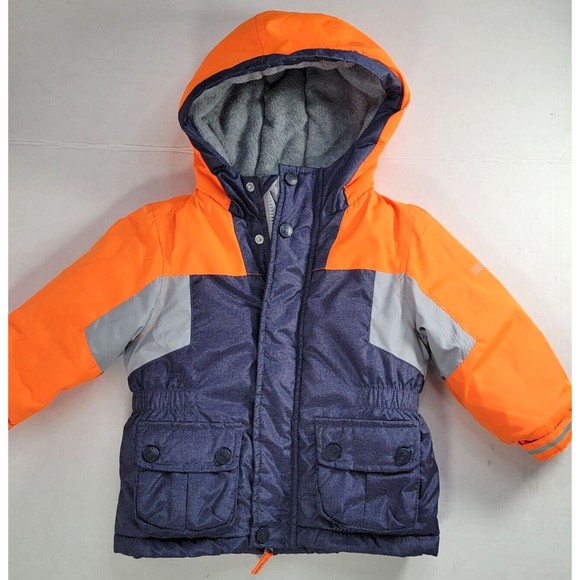OshKosh B’gosh Other - Oshkosh Puffer Jacket Coat 18 M Toddler Hooded Winter Warm Baby Blue Orange Snow
